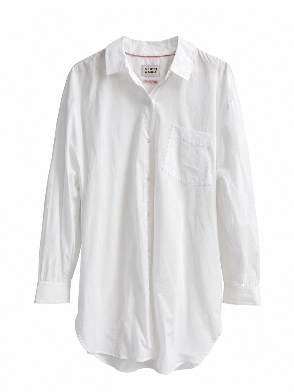 108$NWT Scotch & Soda Beach Lover Oversized White Cotton Shirt Size 42/XL
